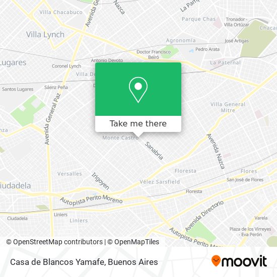 Mapa de Casa de Blancos Yamafe
