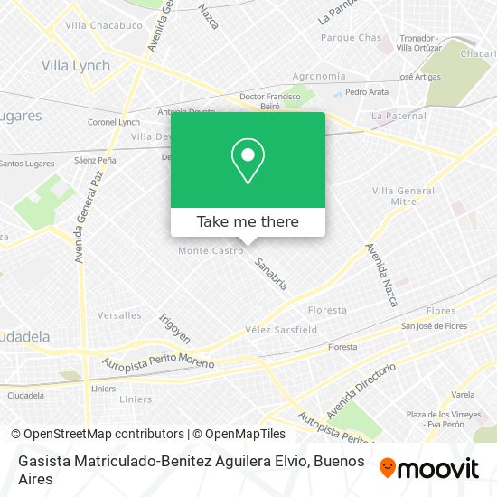 Gasista Matriculado-Benitez Aguilera Elvio map
