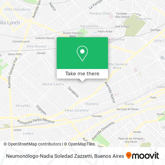 Neumonólogo-Nadia Soledad Zazzetti map