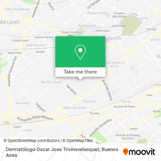 Mapa de Dermatólogo-Oscar Jose Trivinovelasquez