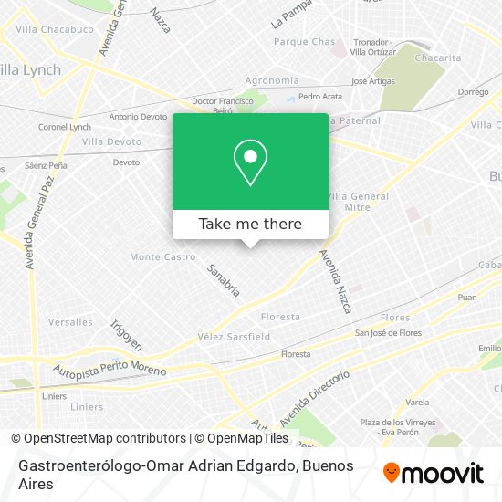 Mapa de Gastroenterólogo-Omar Adrian Edgardo