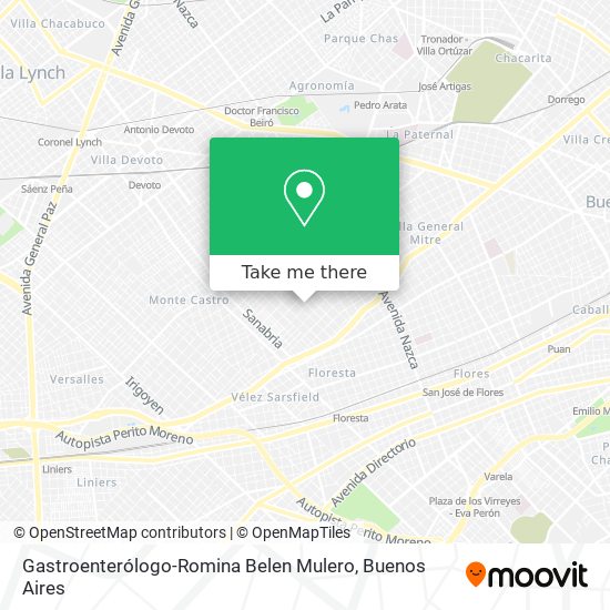 Gastroenterólogo-Romina Belen Mulero map