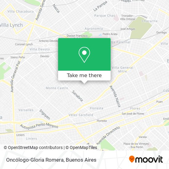 Oncólogo-Gloria Romera map