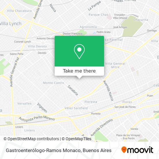 Gastroenterólogo-Ramos Monaco map