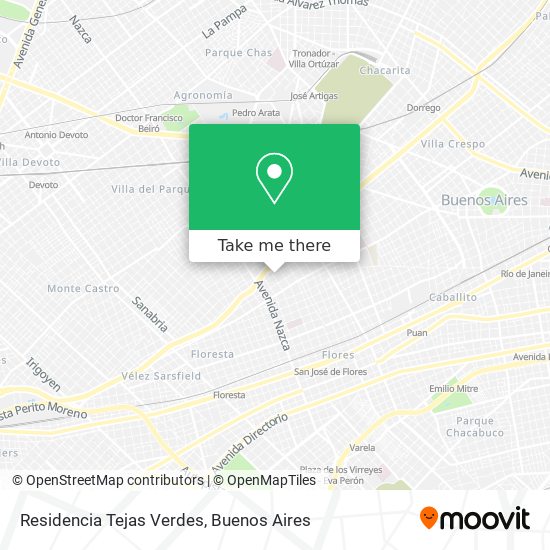 Residencia Tejas Verdes map