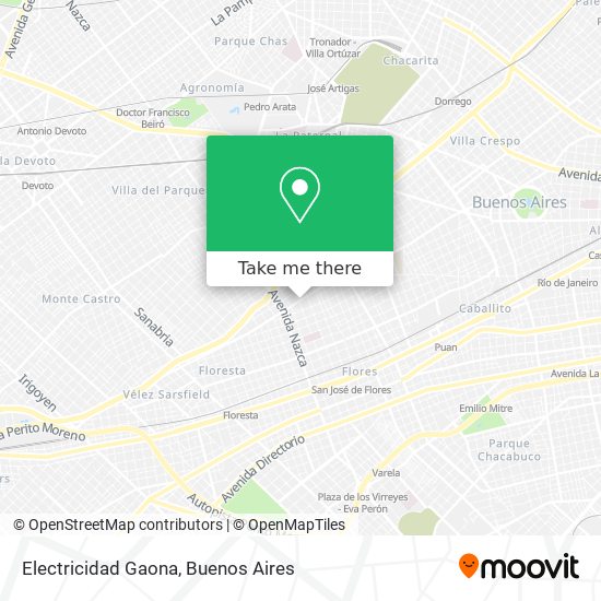 Mapa de Electricidad Gaona