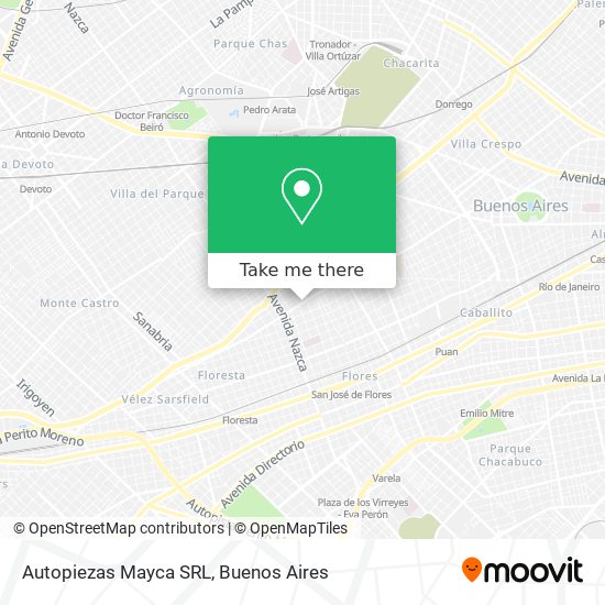 Autopiezas Mayca SRL map