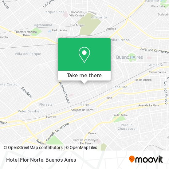 Hotel Flor Norte map