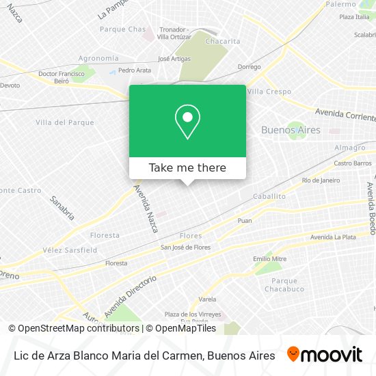 Lic de Arza Blanco Maria del Carmen map