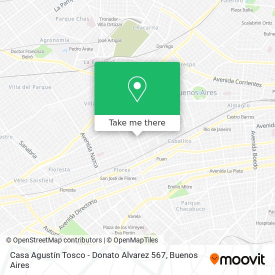 Casa Agustín Tosco - Donato Alvarez 567 map