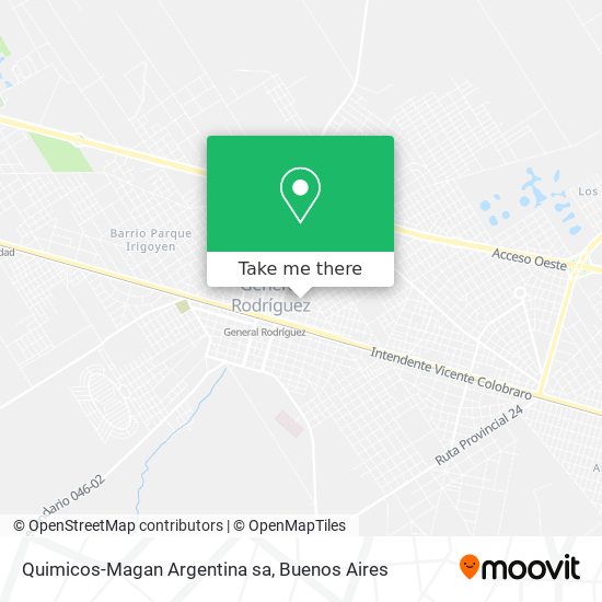 Quimicos-Magan Argentina sa map