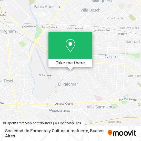 Sociedad de Fomento y Cultura Almafuerte map