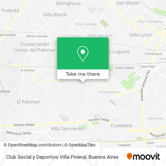 Mapa de Club Social y Deportivo Villa Pineral