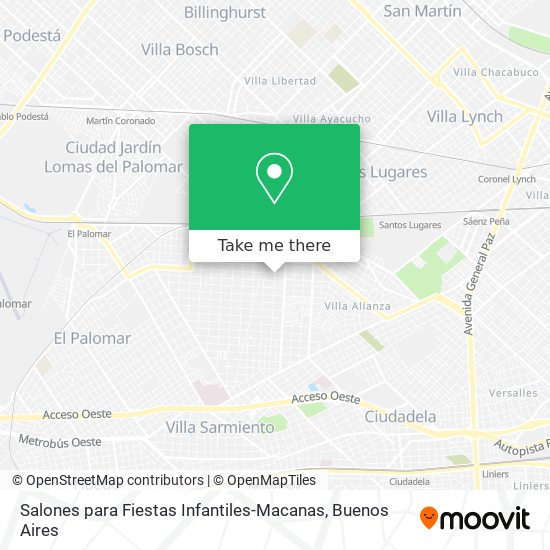 Salones para Fiestas Infantiles-Macanas map