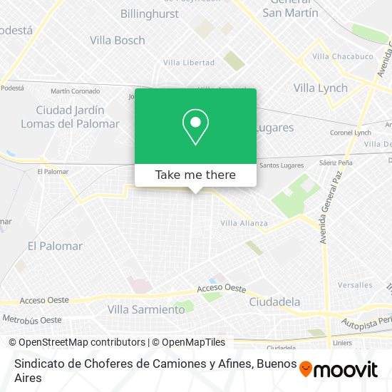 Mapa de Sindicato de Choferes de Camiones y Afines