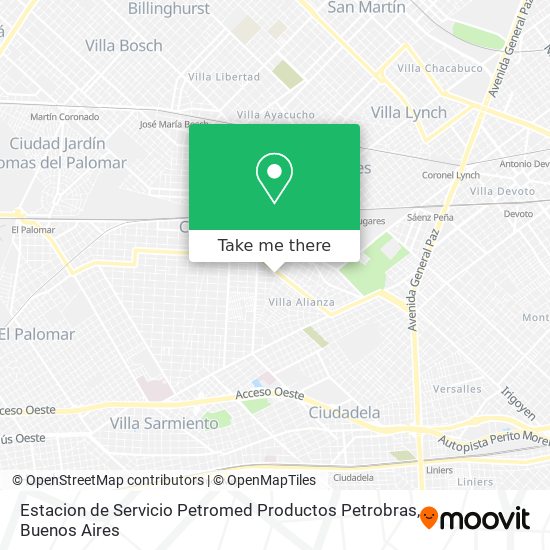 Estacion de Servicio Petromed Productos Petrobras map