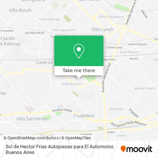 Mapa de Scl de Hector Frias Autopiezas para El Automotor