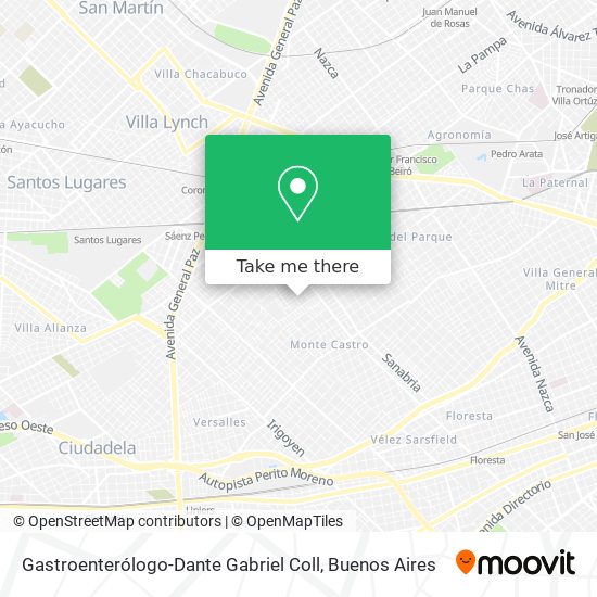 Mapa de Gastroenterólogo-Dante Gabriel Coll