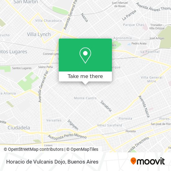 Mapa de Horacio de Vulcanis Dojo