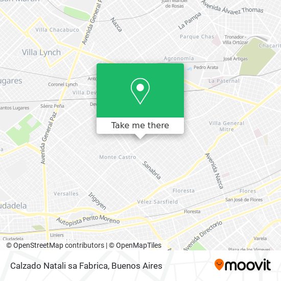 Calzado Natali sa Fabrica map