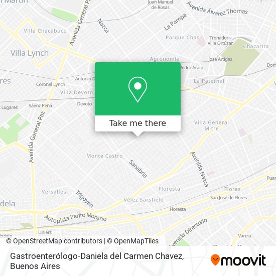 Gastroenterólogo-Daniela del Carmen Chavez map