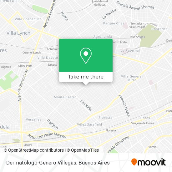 Dermatólogo-Genero Villegas map