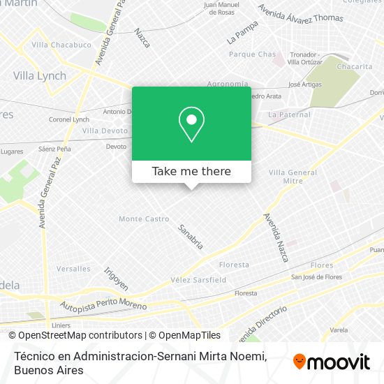 Técnico en Administracion-Sernani Mirta Noemi map