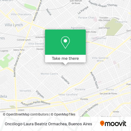 Oncólogo-Laura Beatriz Ormachea map