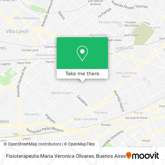 Fisioterapeuta-Maria Veronica Olivares map