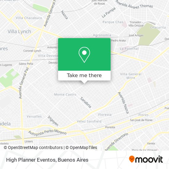 High Planner Eventos map