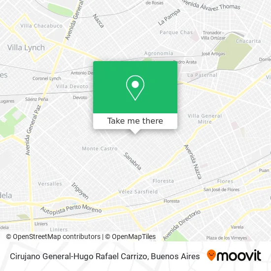 Mapa de Cirujano General-Hugo Rafael Carrizo