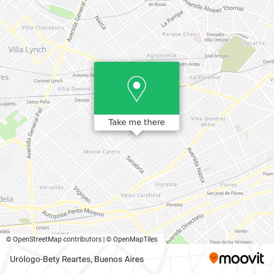 Urólogo-Bety Reartes map