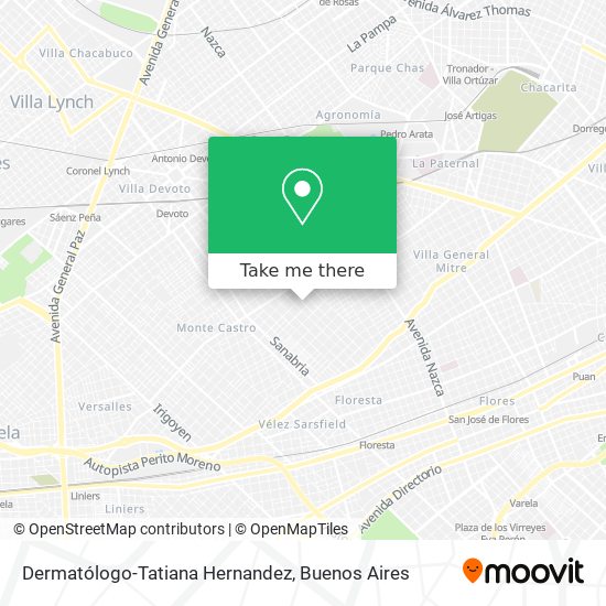 Mapa de Dermatólogo-Tatiana Hernandez