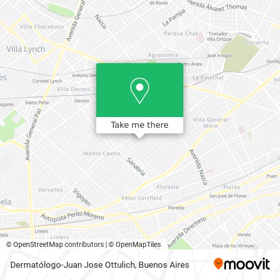 Mapa de Dermatólogo-Juan Jose Ottulich