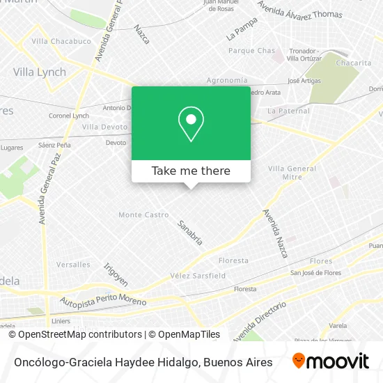 Mapa de Oncólogo-Graciela Haydee Hidalgo
