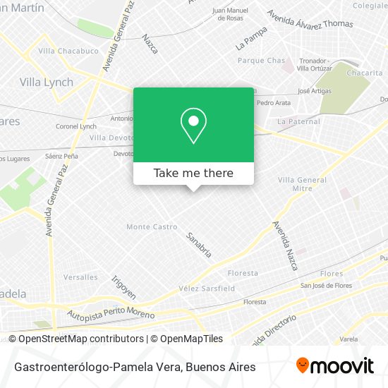 Gastroenterólogo-Pamela Vera map