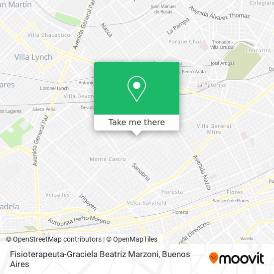 Mapa de Fisioterapeuta-Graciela Beatriz Marzoni