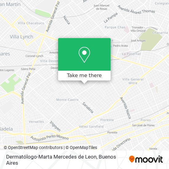 Dermatólogo-Marta Mercedes de Leon map