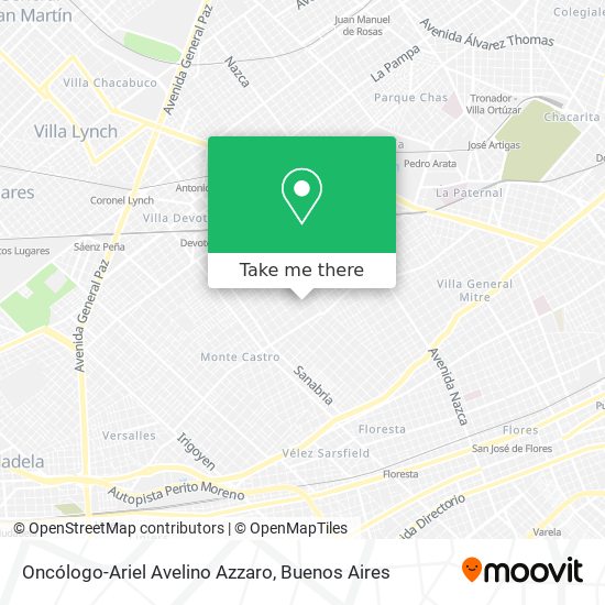 Oncólogo-Ariel Avelino Azzaro map