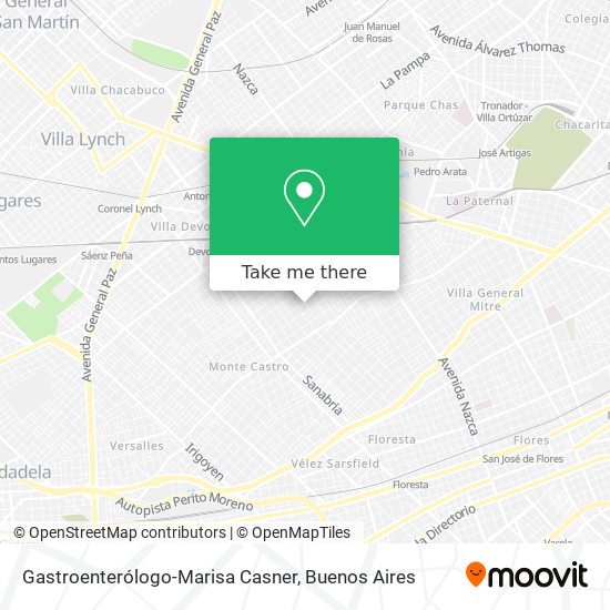 Gastroenterólogo-Marisa Casner map