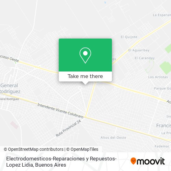 Mapa de Electrodomesticos-Reparaciones y Repuestos-Lopez Lidia