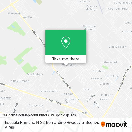 Escuela Primaria N 22 Bernardino Rivadavia map