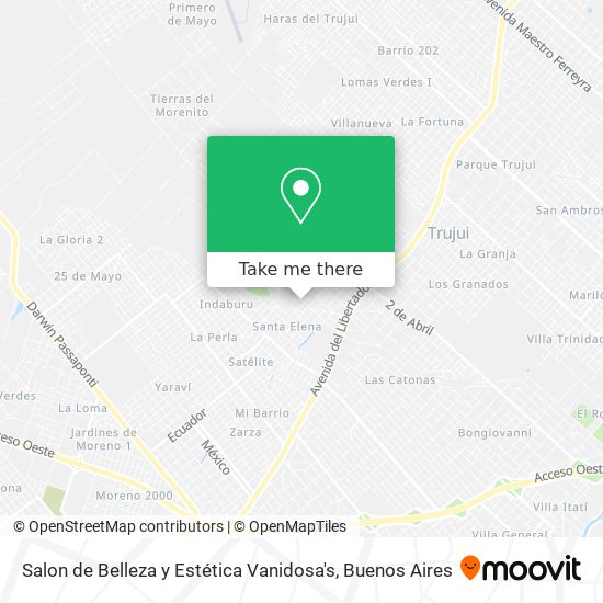 Salon de Belleza y Estética Vanidosa's map