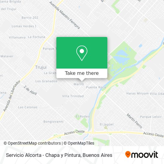 Mapa de Servicio Alcorta - Chapa y Pintura