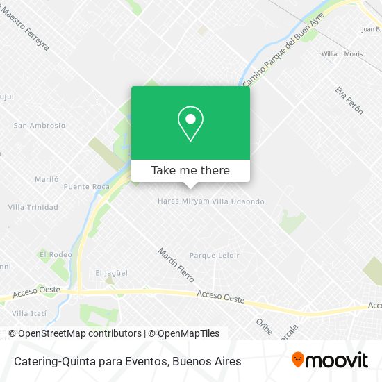 Mapa de Catering-Quinta para Eventos