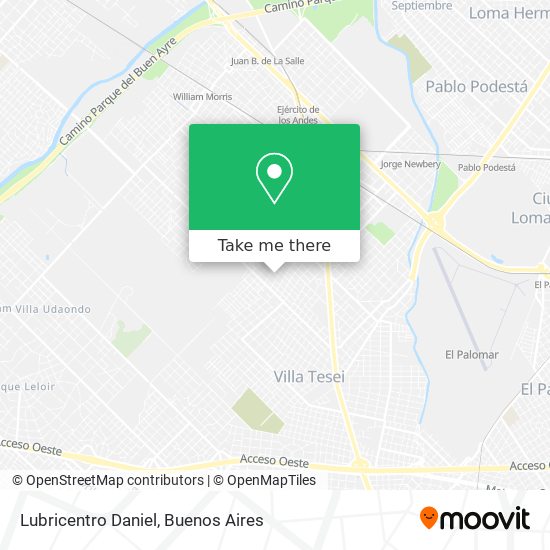 Lubricentro Daniel map