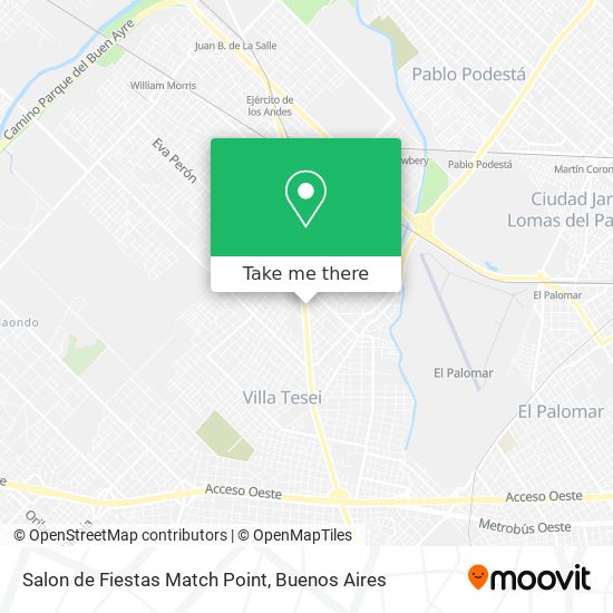 Salon de Fiestas Match Point map