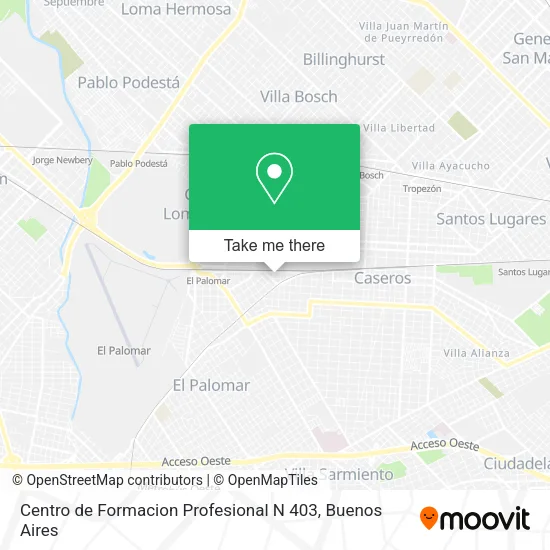 Mapa de Centro de Formacion Profesional N 403