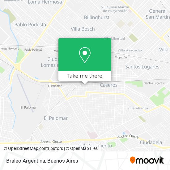 Braleo Argentina map