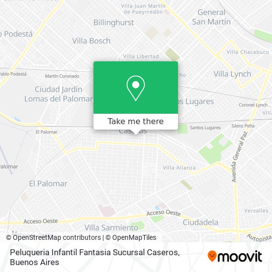 Peluqueria Infantil Fantasia Sucursal Caseros map